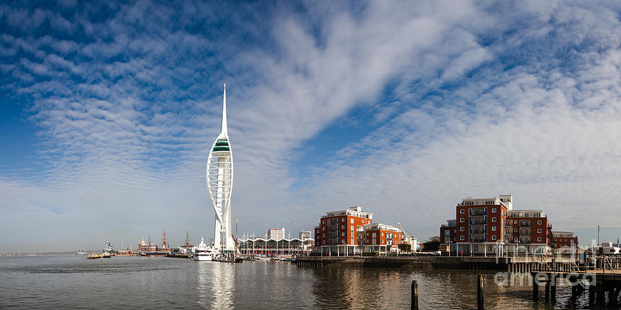 Portsmouth Harbour Panorama Photograph by Peter Noyce