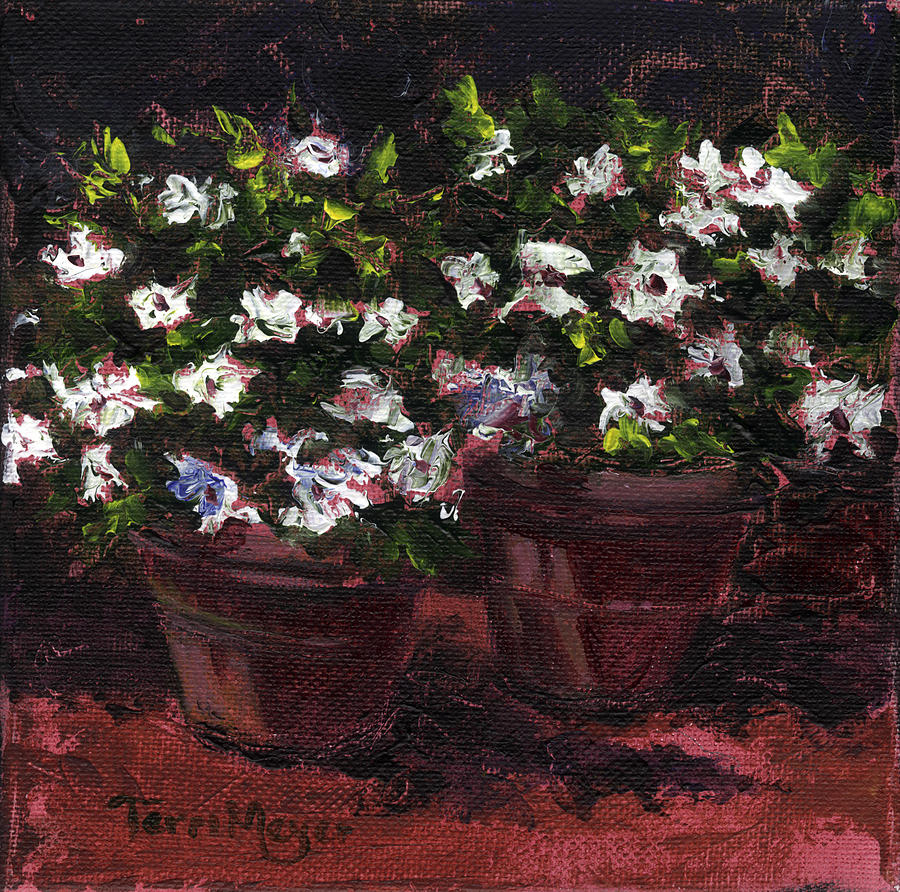 Pots of Flowers Painting by Terri  Meyer