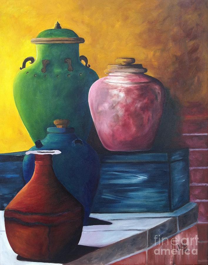 Pots Painting by Vikki Angel