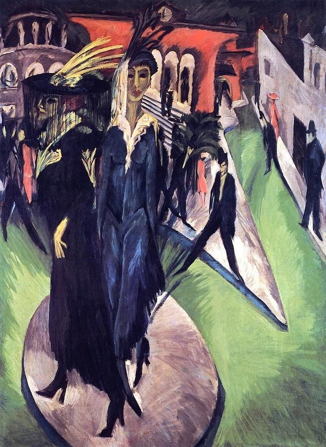 Potsdammer Platz - Berlin Painting by Ernst Ludwig Kirchner