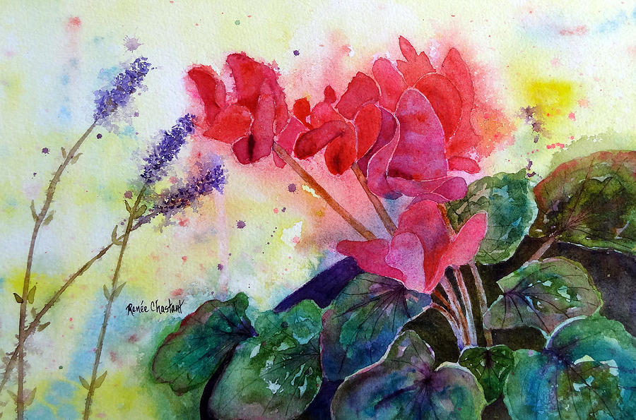 Flowers Painting - Potted Pink by Renee Chastant