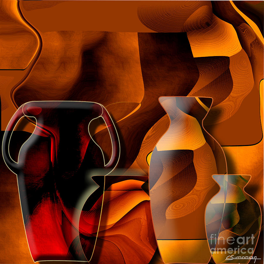 Pottery and vase 1 Painting by Christian Simonian
