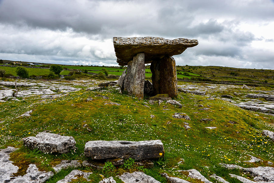 Poulnabrone Dolmen Portal Tomb - Ireland Photograph by Marilyn Burton