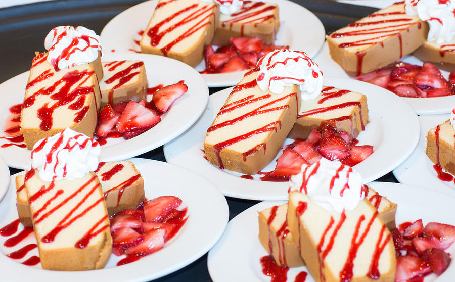 Pound Cake with Strawberries and Whipped Cream Photograph by Photographic Arts And Design Studio
