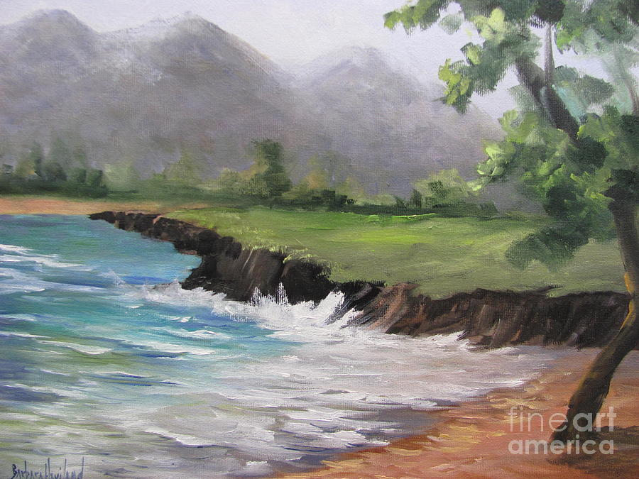 Pounders Beach Number Three Painting by Barbara Haviland