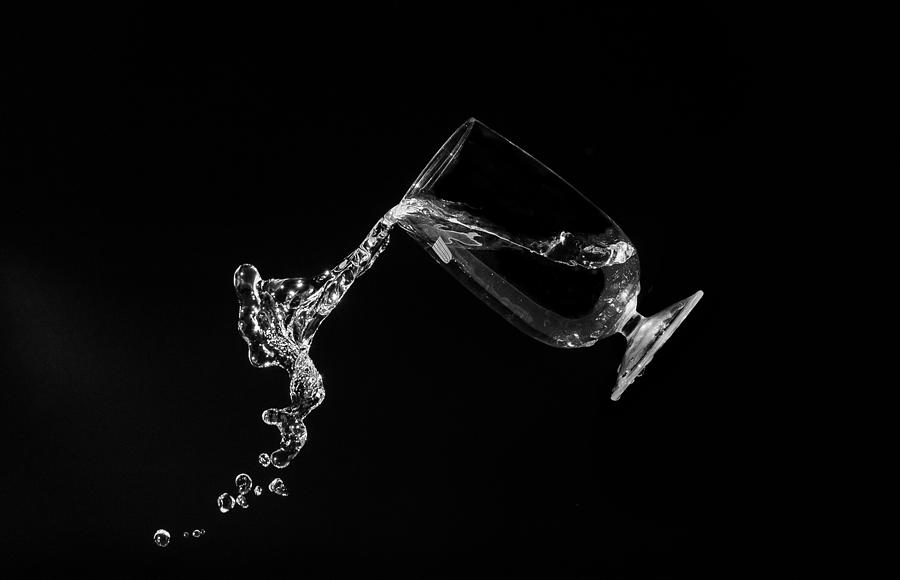 Black And White Photograph - Pour me some wine by Tin Lung Chao