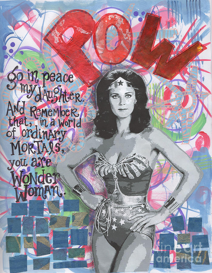 Wonder Woman Painting - POW by Kimberly Santini