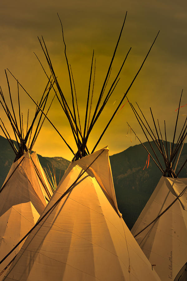 American Indian Photograph - Powwow Camp at Sunrise by Kae Cheatham
