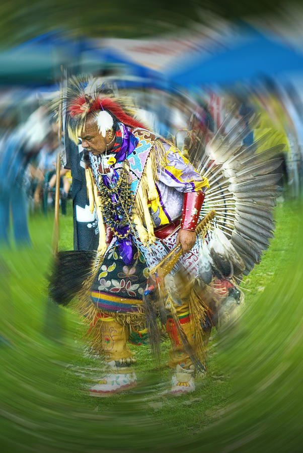 Eagle Photograph - Pow Wow Indian Dancer No. 1152 by Randall Nyhof