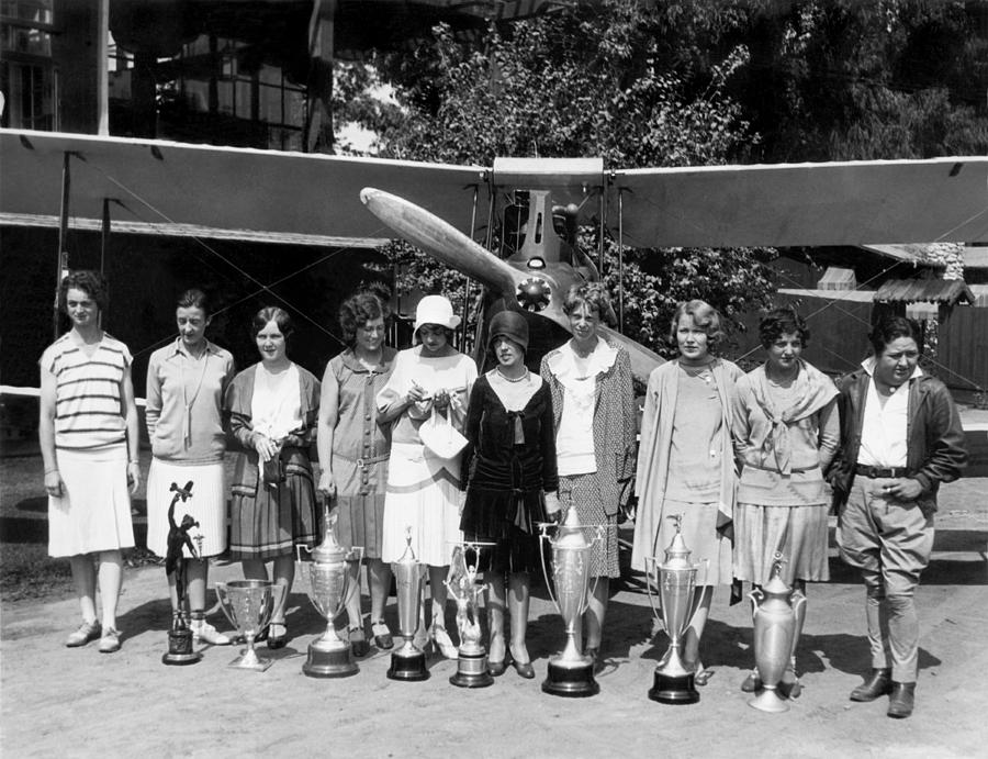 Airplane Photograph - Powderpuff Derby Aviatrix by Underwood Archives