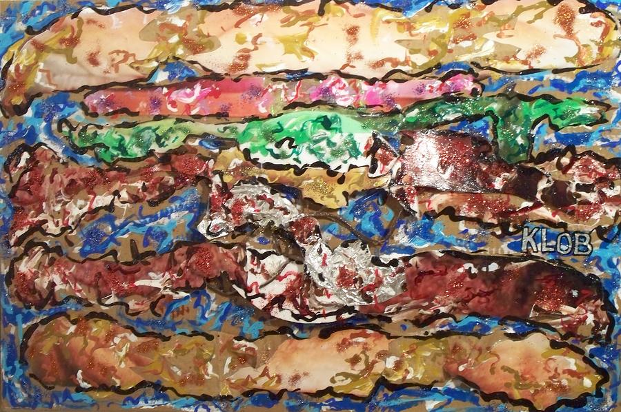 Power Double Cheeseburger  Painting by Kevin OBrien