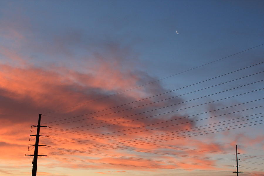 Power Line Dawn Photograph by Bill Wiebesiek