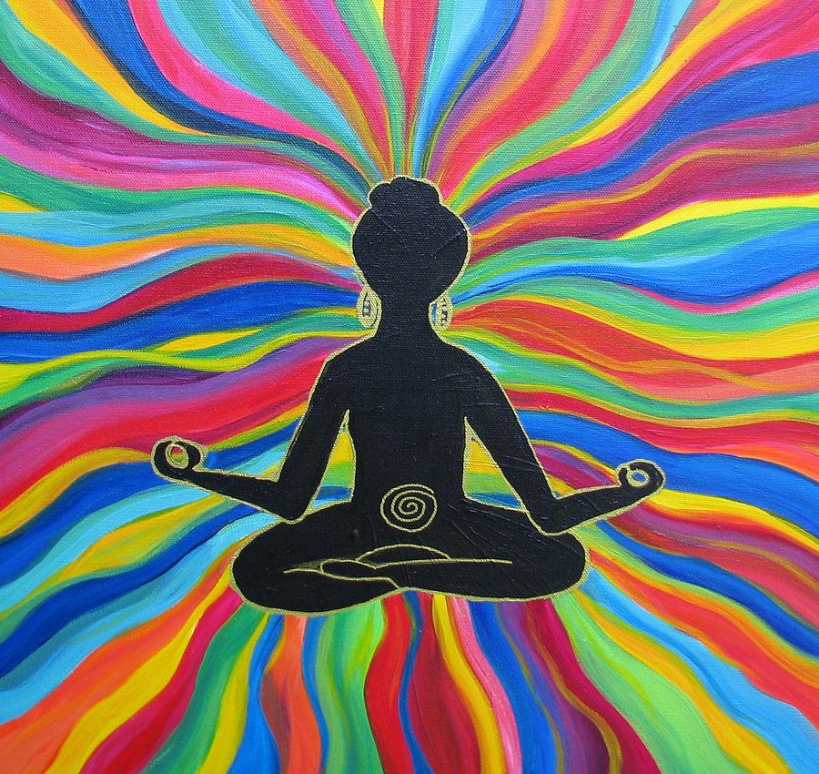 Power Of Meditation Painting By Kelly Simpson Hagen 