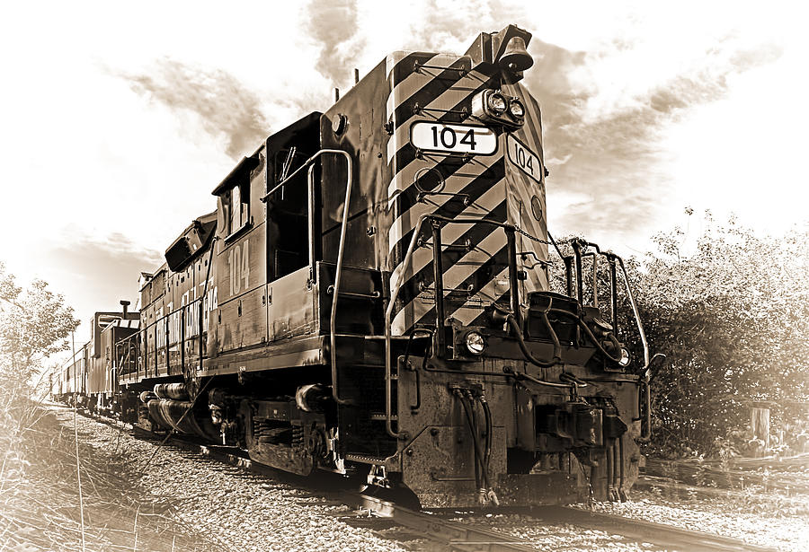 Transportation Photograph - Powerful in sepia by Marcia Colelli