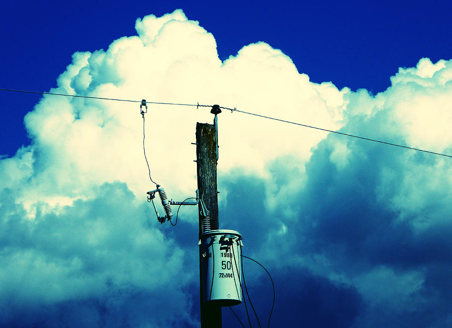 Powerline Clouds Photograph by Laurie Tsemak