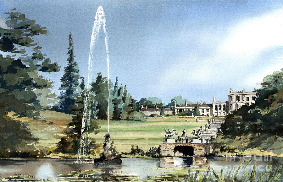  Powerscourt House, Enniskerry,  Co. Wicklow Painting by Val Byrne