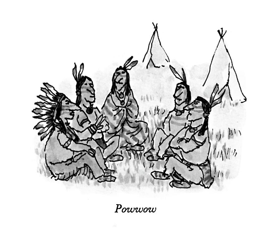 Powwow Drawing by William Steig