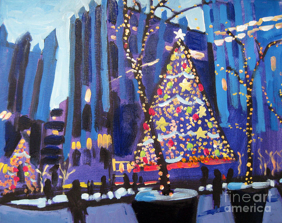 Pittsburgh Painting - PPG Plaza Holidays by Tara Zalewsky