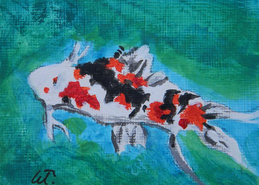 Practicing Being A Little Koi Painting by Warren Thompson