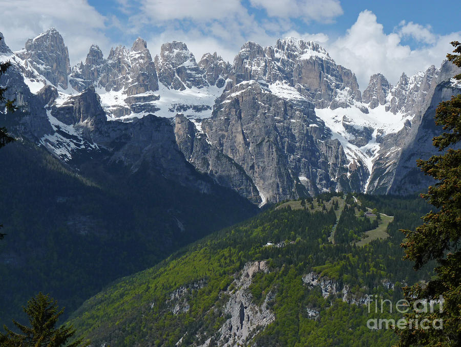 Pradel and Brenta Peaks - Italy Photograph by Phil Banks