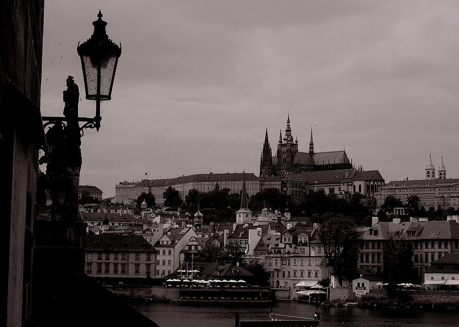 Prague Castle from Charles Bridge Photograph by Michael Kirk