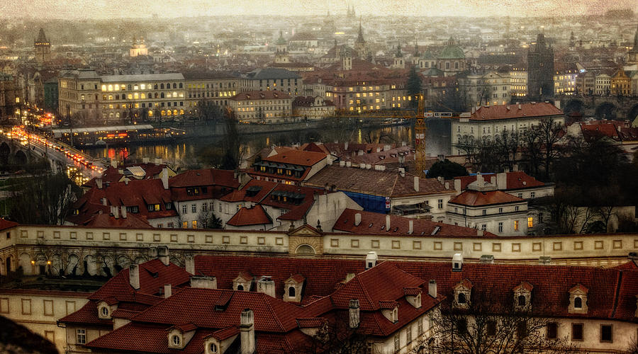 Architecture Photograph - Prague Dusk by Joan Carroll