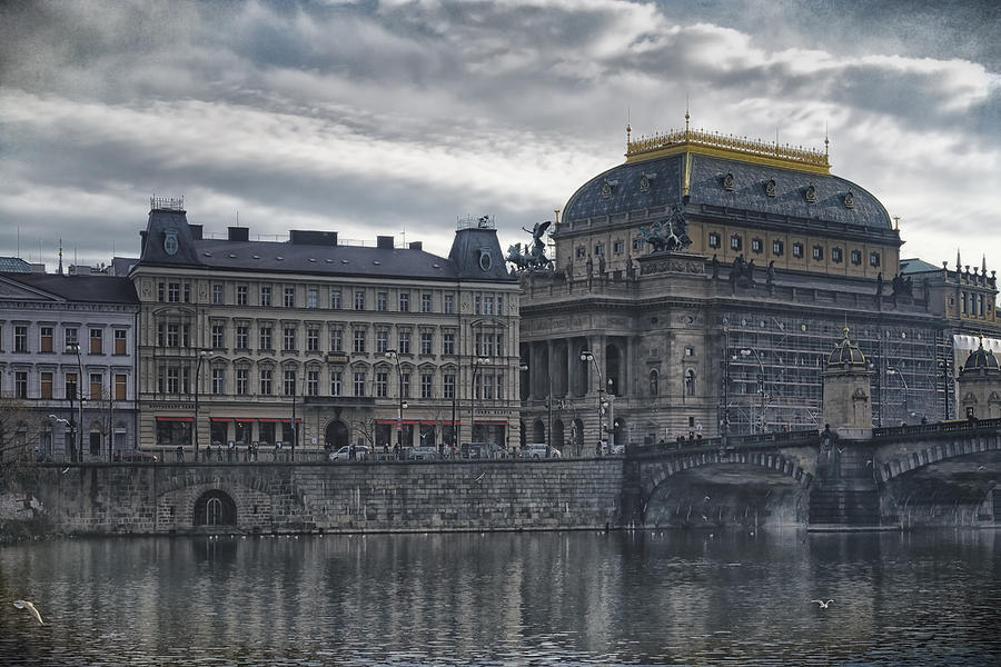 Prague National Theatre Photograph by Joan Carroll