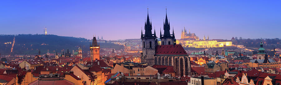 Prague Panoramic Photograph by Borchee
