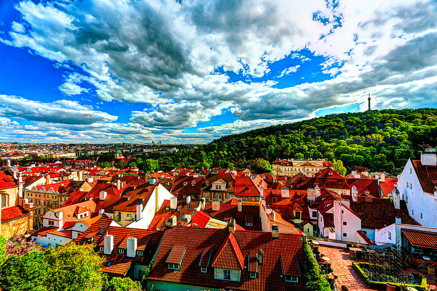 Prague Photograph - Prague Rooftops by Musa GULEC