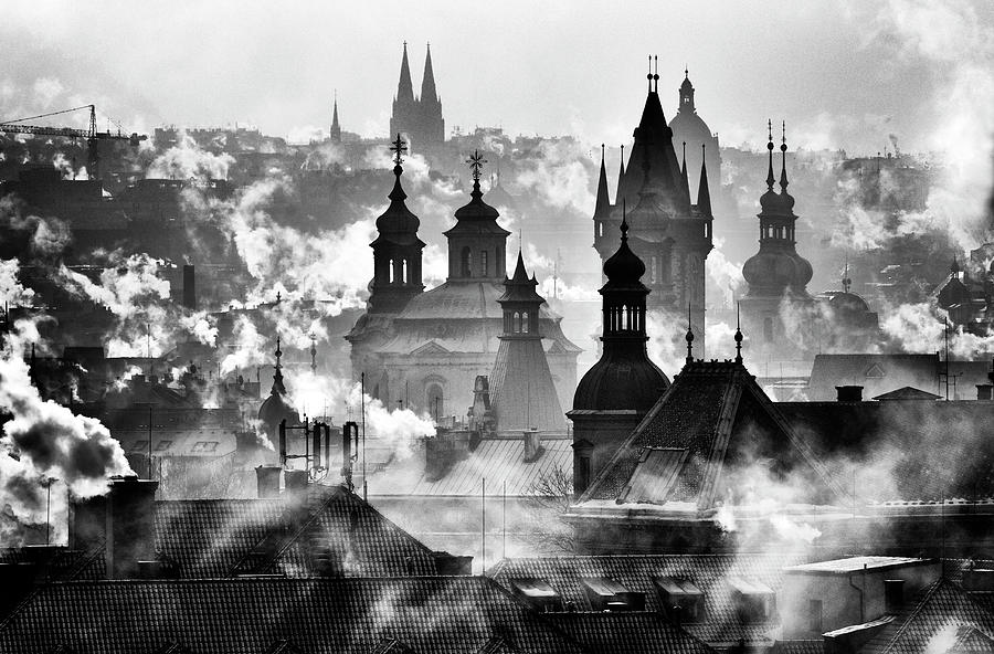 Winter Photograph - Prague Towers by Martin Froyda