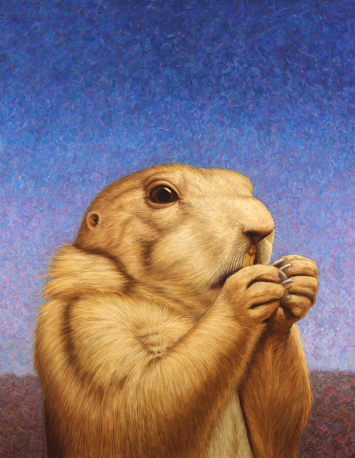 Prairie Dog Painting by James W Johnson