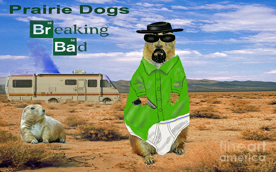 Prairie Dogs Breaking Bad Digital Art by Jim Fitzpatrick