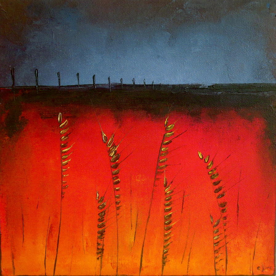 Prairie Grass Painting by Carolyn Doe