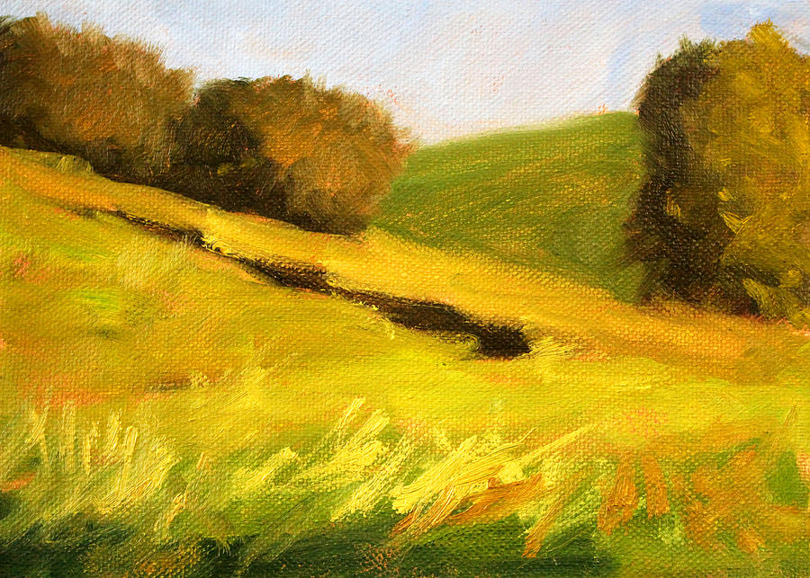 Tree Painting - Prairie Hills by Nancy Merkle