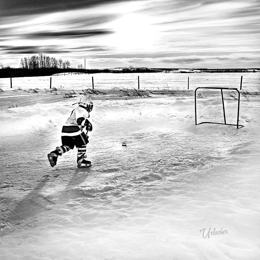 Hockey Gifts Digital Art - Prairie Hockey by Elizabeth Urlacher