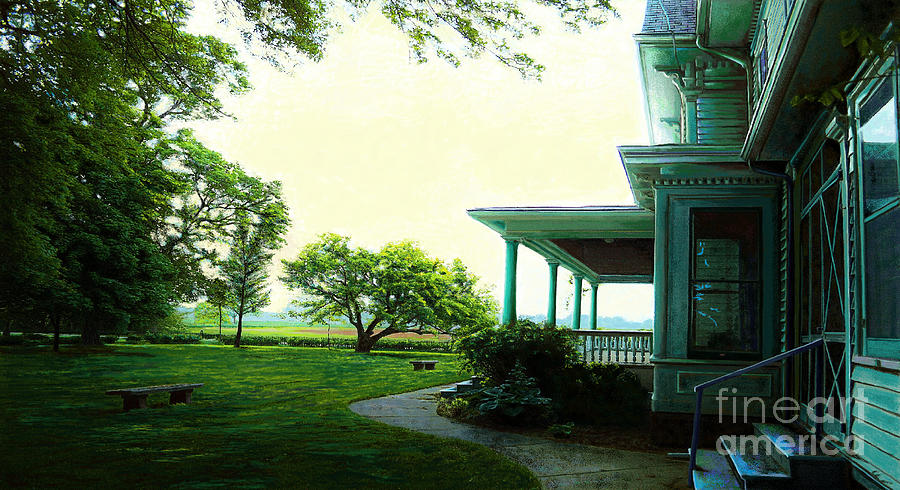 Prairie Home Porch Painting by Jackie Case