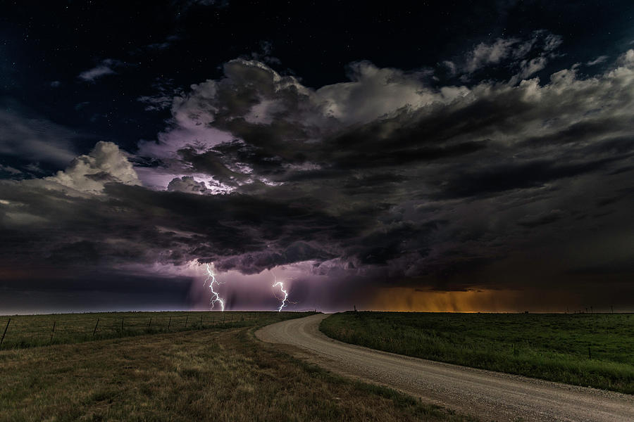 Landscape Photograph - Prairie Lightning by Christian Skilbeck
