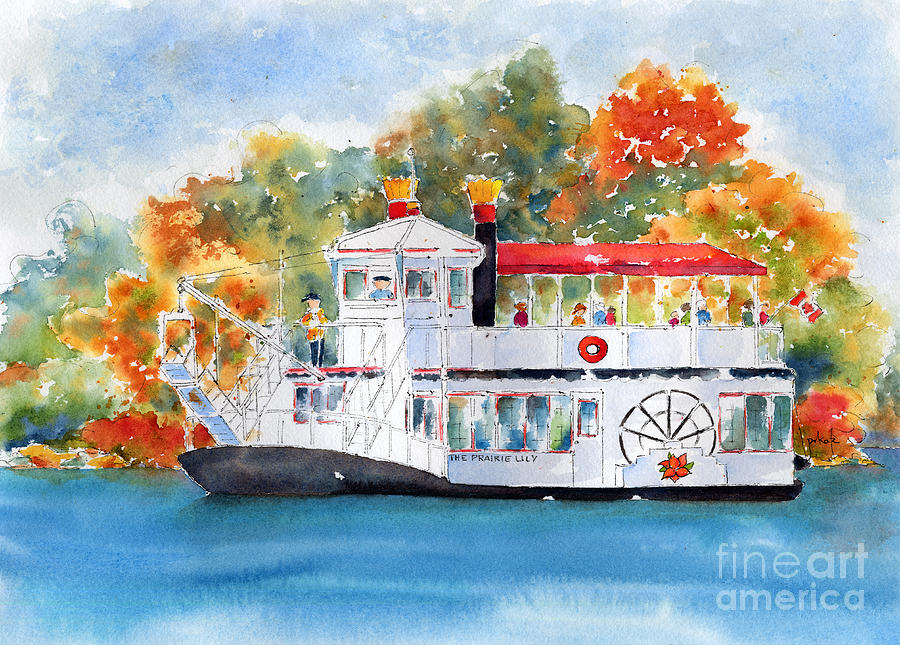 Prairie Lily Riverboat Painting by Pat Katz