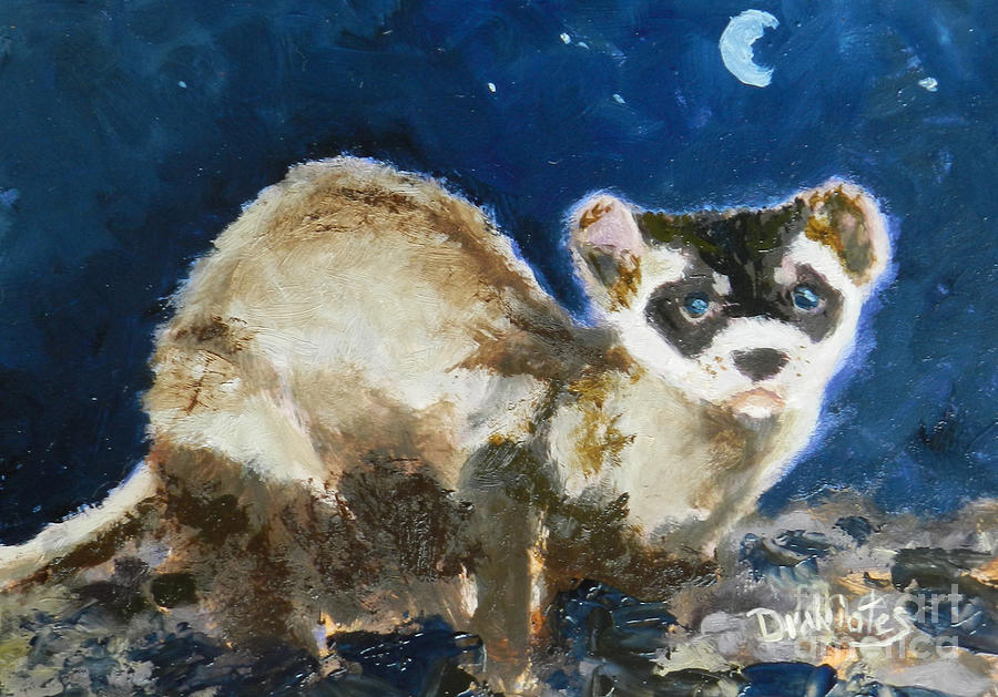 Wildlife Painting - Prairie Night by Alicia Drakiotes