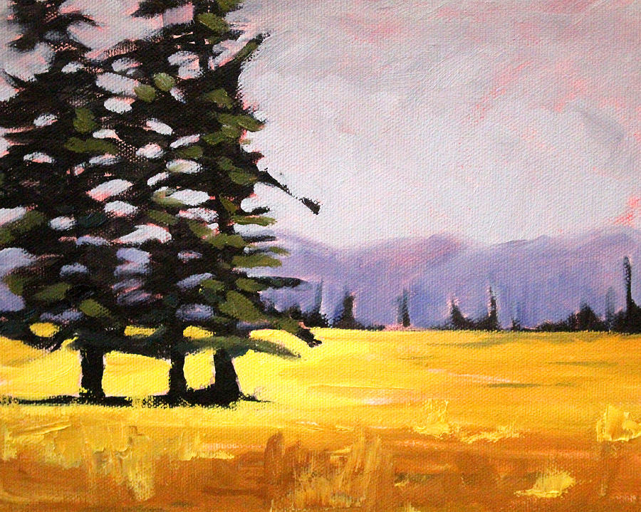 Prairie Pines Painting by Nancy Merkle