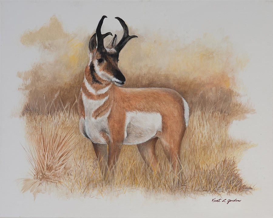 Wildlife Painting - Prairie Prince by Kent L Gordon Wildlife Painting - Prairie Prince by Kent L Gordon
