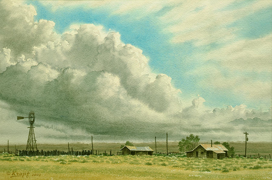 Landscape Painting - Prairie Sky by Paul Krapf Landscape Painting - Prairie Sky by Paul Krapf
