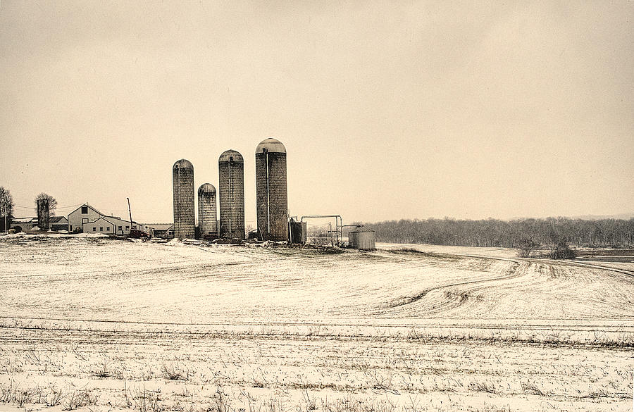 Prairie Stonehenge in February Photograph by William Fields