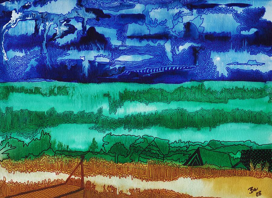 Prairie Thunder Painting by Barbara St Jean