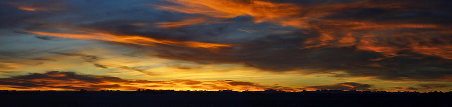Sunset Photograph - Prairie Winter Sky Fire by Phil And Karen Rispin