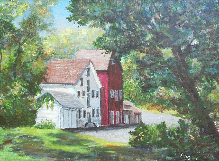 Prallsville Mill  Painting by Katalin Luczay