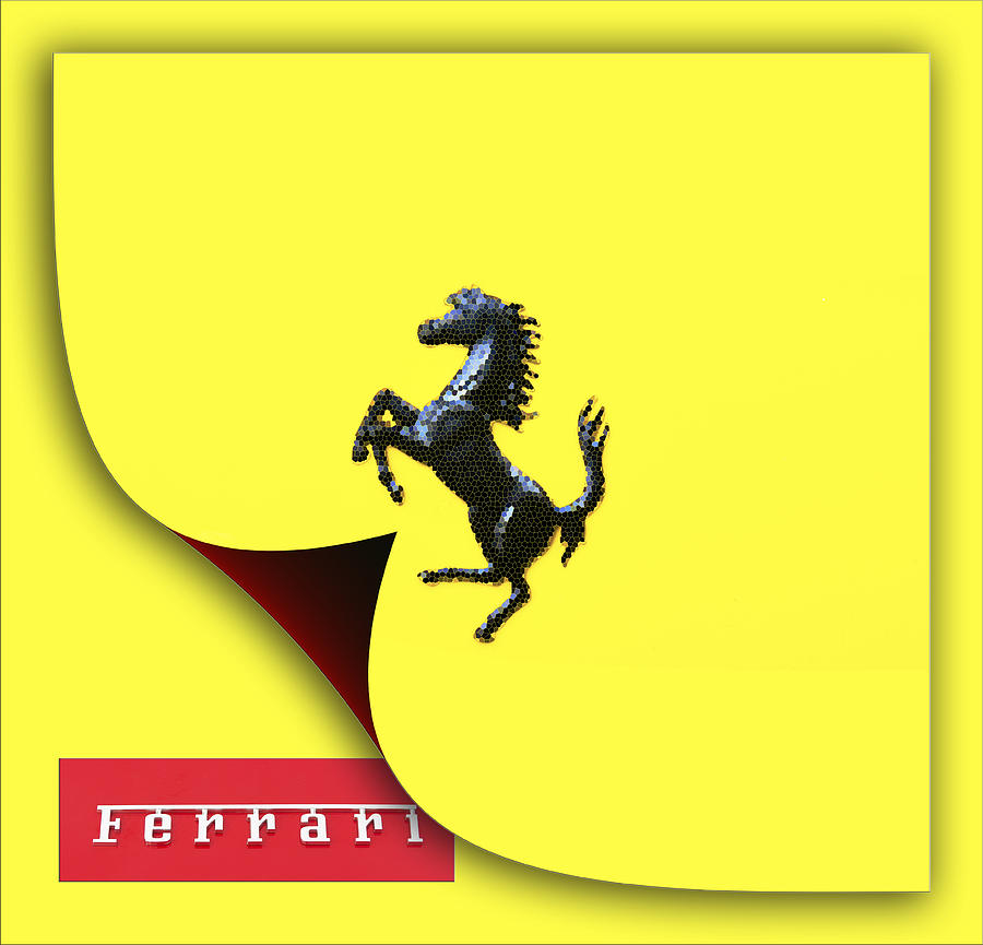 Prancing Horse Ferrari Digital Art by Maj Seda