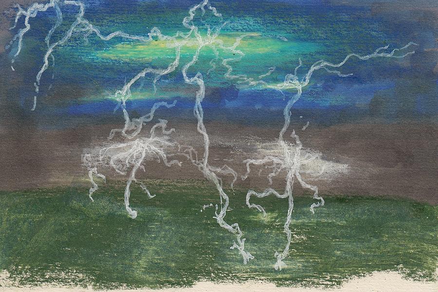 Landscape Drawing - Pratice Thunder Cloud by Keith Gruis