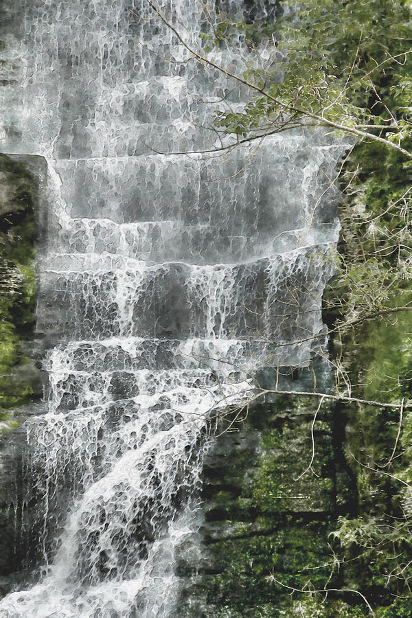 Pratts Falls Closeup. Photograph by David Stasiak