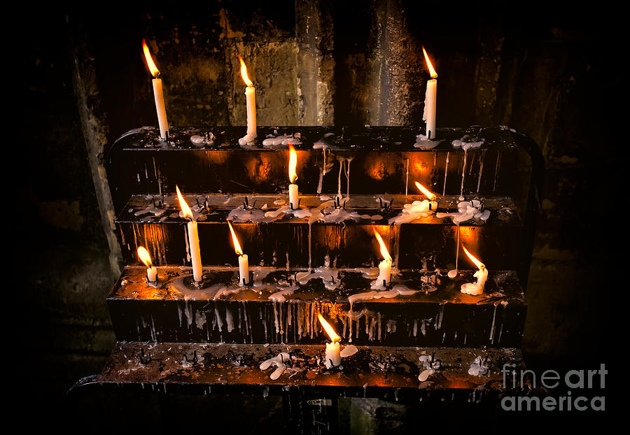 Jesus Christ Photograph - Prayer Candles by Adrian Evans